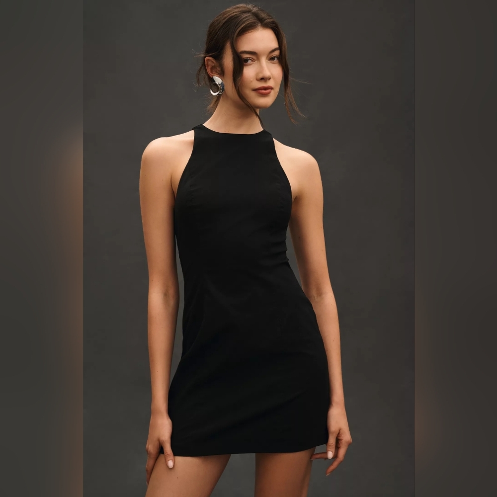 Maeve Sleeveless High-Neck Slim Mini Dress NWT